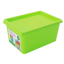 Rectángulo caja de almacenamiento de plástico colorido con la tapa (SLSN002)